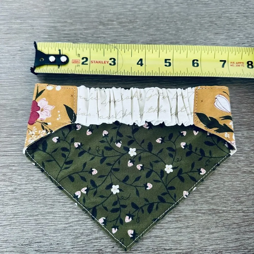 Pet Bandana Floral Botanical Summer Fall Neck Scarf Collar Accessory